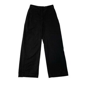 ARITZIA Wide-Leg High-Rise Trouser Pant Business Work Classic Black size 10